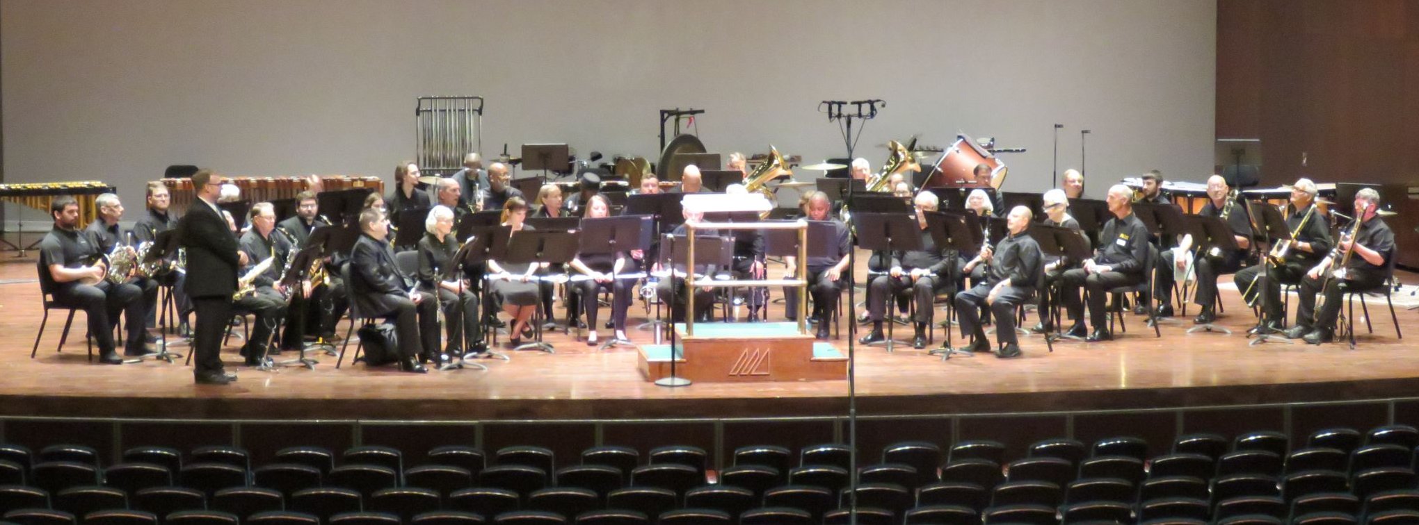 Peninsula Concert Band performing onstage