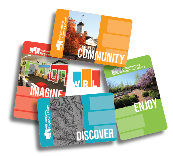 WRL library cards with logo